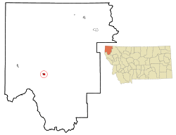 Location of Libby, Montana