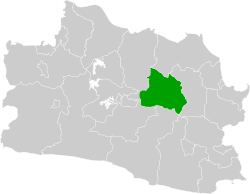 Location within West Java