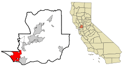 Location in Solano County and the state of California