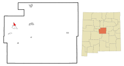 Location of Tajique, New Mexico