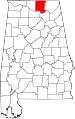 State map highlighting Madison County