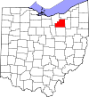 State map highlighting Medina County