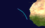 1923 Atlantic tropical storm 3 track.png
