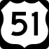 U.S. Route 51 marker