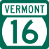 Vermont Route 16 state marker