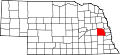 State map highlighting Saunders County