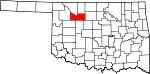 State map highlighting Major County