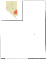Location of Caliente, Nevada
