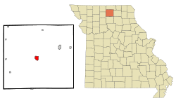 Location of Milan, Missouri
