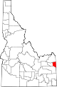 State map highlighting Teton County