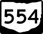 State Route 554 marker