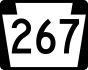 Pennsylvania Route 267 marker