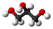 Ball-and-stick model of glycerol