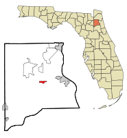 Location in Clay County and the state of Florida