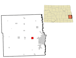 Location of Mapleton, North Dakota