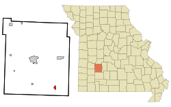 Location of Pleasant Hope, Missouri