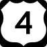 U.S. Route 4 marker