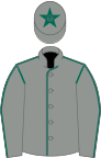 Grey, dark green seams and star on cap