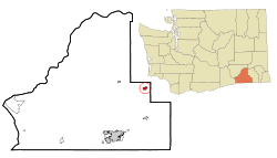 Location of Waitsburg, Washington