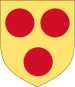 Coat of arms of the houses of Boulogne and Courtenay of Edessa