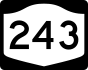 New York State Route 243 marker