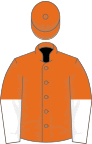 Orange, white halved sleeves