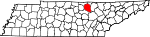 State map highlighting Overton County