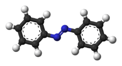 Ball-and-stick model of azobenzene