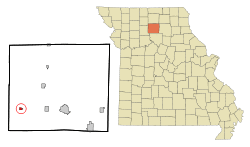 Location of Meadville, Missouri