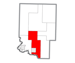 Location within Dickinson County