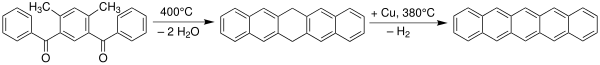 Elbs reaction to pentacene
