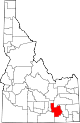 State map highlighting Power County