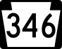 Pennsylvania Route 346 marker