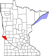 State map highlighting Big Stone County
