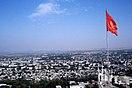 Osh, Kyrgyz flag. Sept 2002 (3507795981).jpg