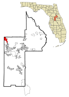 Location in Lake County and the state of Florida