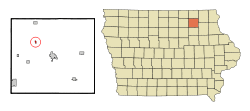 Location of North Washington, Iowa