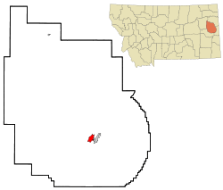 Location of West Glendive, Montana
