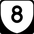 State Route 8 marker