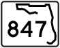 State Road 847 marker