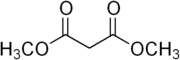Skeletal formula of dimethyl malonate