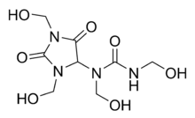 Newly determined structure of diazolidinyl urea
