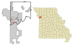 Location of Avondale, Missouri