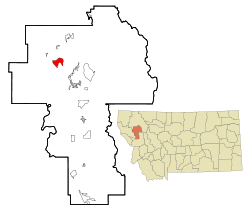 Location of Big Arm, Montana