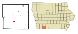 Location of Bedford, Iowa