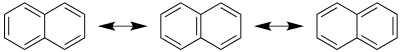 Resonance structures of naphthalene