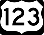 U.S. Route 123 marker