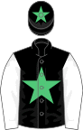 Black, Emerald Green star on body and cap, White sleeves