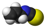 Space-filling model of allyl isothiocyanate