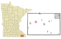 Location of Wykoff, Minnesota